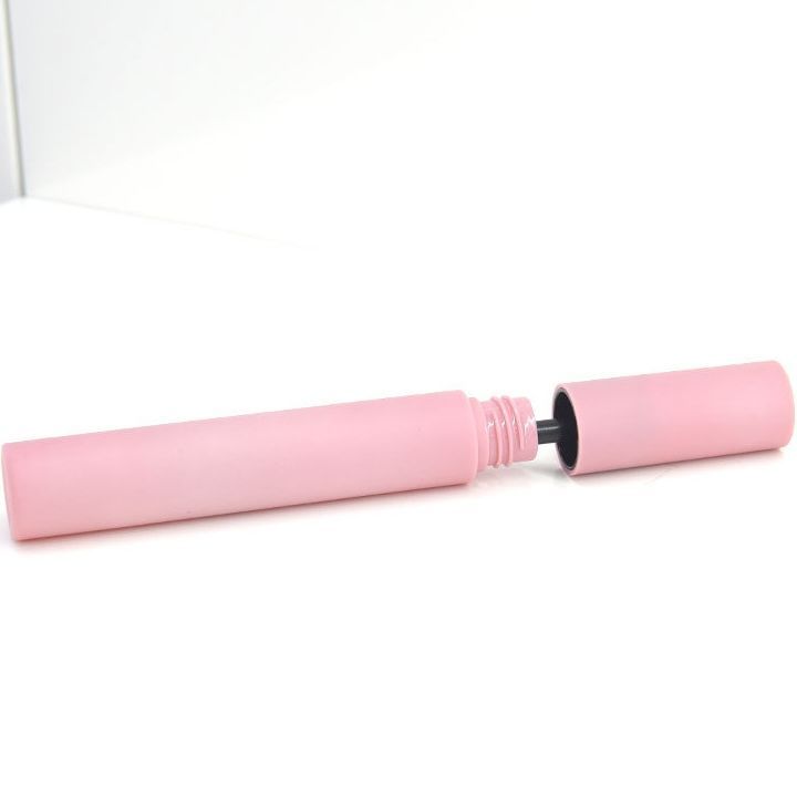 123*16.9MM 10ML Mini Pink Color Plastic Injection Blowing Empty Mascara Tube With Silicone Brush Head